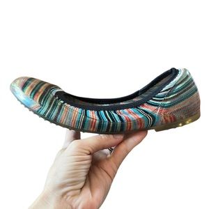1524-JA VIE Blue Striped Flexible Flats